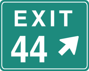 Exit Direction Clip Art
